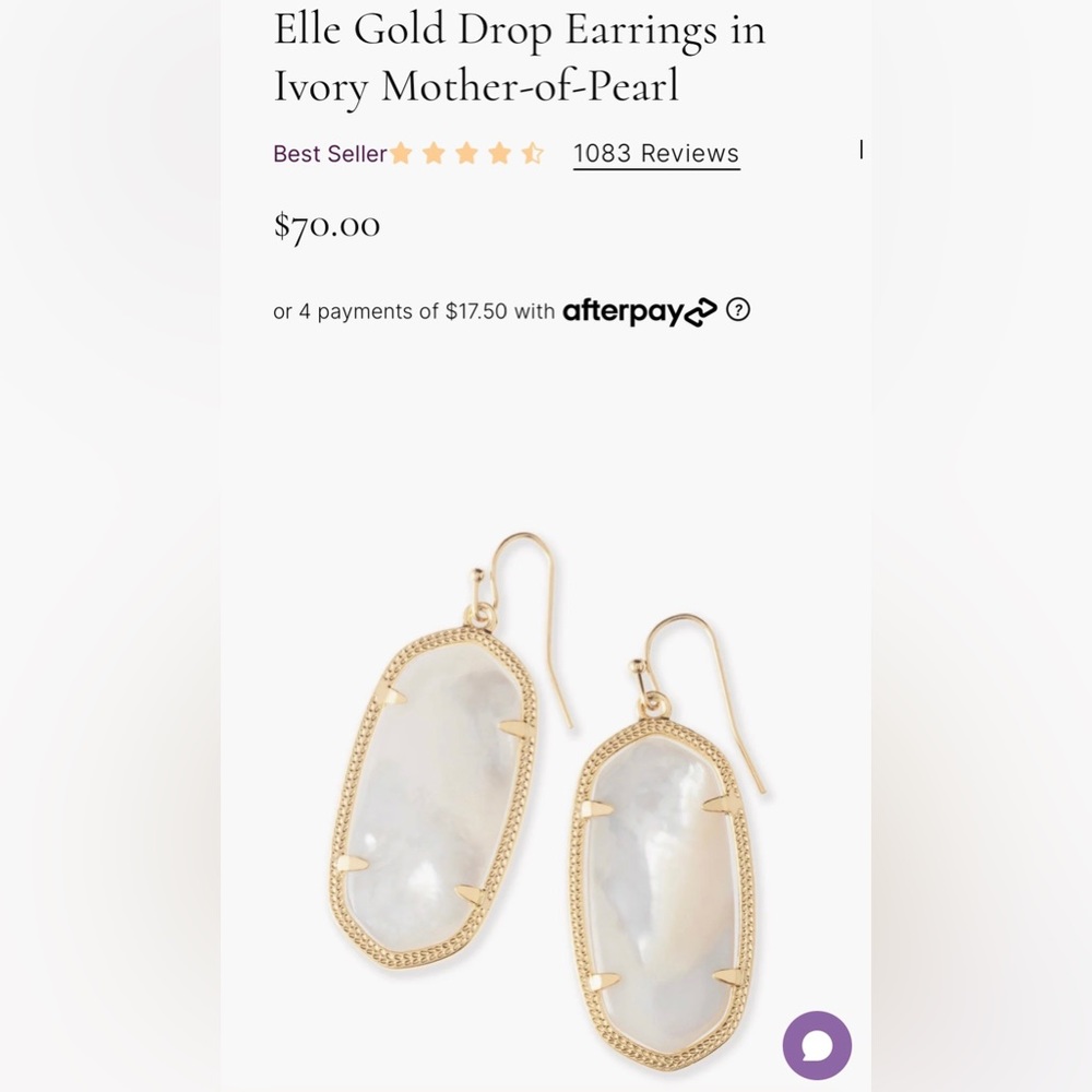 Kendra Scott Elle Gold Drop Earrings